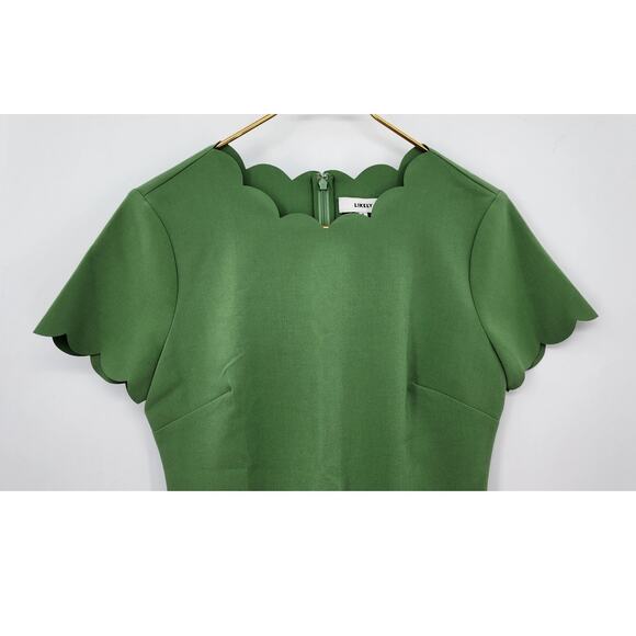 Likely Women's Green Scalloped Edge Dress Size‎ 6 Revolve - Picture 3 of 8